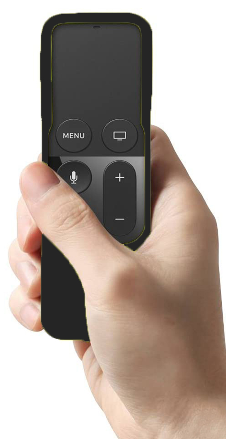 TOKERSE Silicone Case Compatible with Apple TV 4K 4th 5th Generation Siri Remote - Anti-Slip Shock Proof Soft Remote Cover Case Compatible with Apple TV 4K 4th 5th Gen Siri Remote Controller - Black